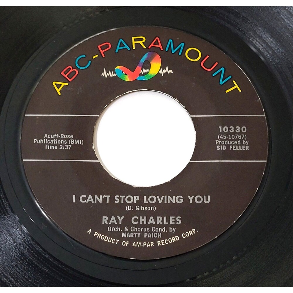 Ray Charles I Can't Stop Loving You / Born To Lose 45 RPM Vinyl VG Soul '62
